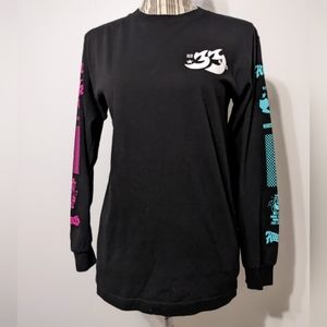 House 33 black graphic t-shirt long sleeve nwot